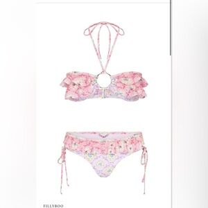 WORN ONCE fillyboo Teacup Bandeau Bikini Set Size L